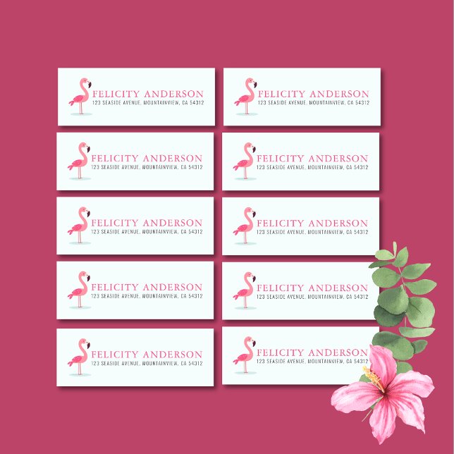 Étiquette Adresse de la partie Anniversaire de enfant du Fla (Créateur téléchargé)