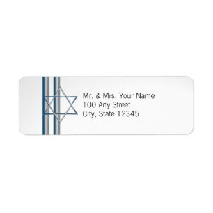 Étiquette Adresse de l'étoile de David Mitzvah