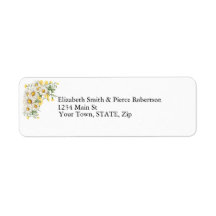 Adresse de mariage florale Vintage Lace & Daisies