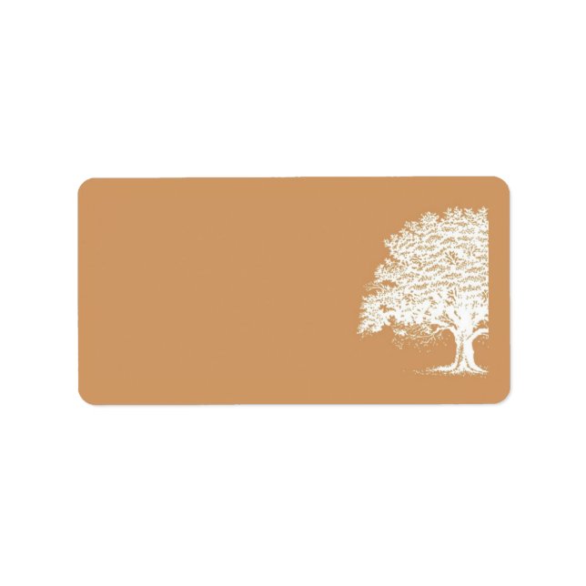Étiquette Adresse de messagerie Brown/Mariage blanc de l'arb (Devant)
