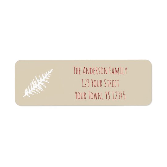 Étiquette Adresse de Noël de baie