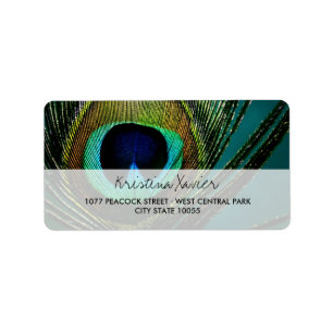 Étiquette Adresse de photo élégante de style bohème chic ave