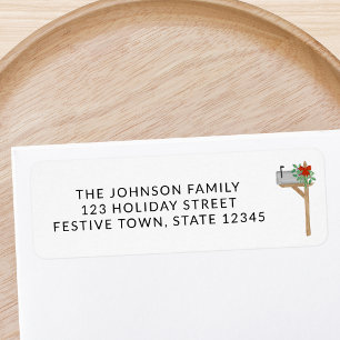Étiquette Adresse de Retour Boîte aux Lettres de Noël