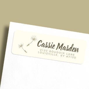 Étiquette Adresse de retour botanique rustique de graines de