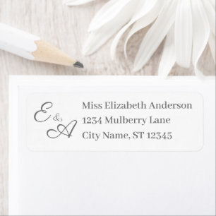 Étiquette Adresse de retour catholique monogramme