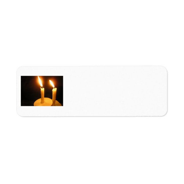 Étiquette Adresse de retour - Chandelles à deux feux (Devant)