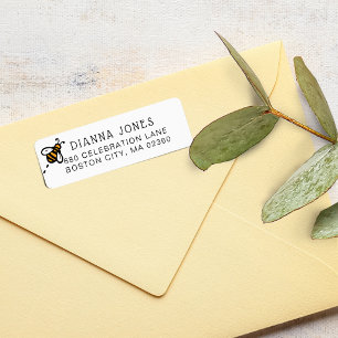 Étiquette Adresse de retour d'abeille moderne