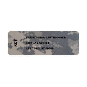 Étiquette Adresse de retour d'ACU Camo