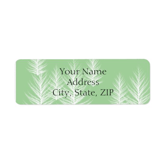 Étiquette Adresse de retour d'anniversaire vert moderne de f