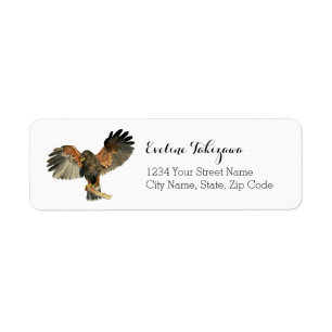Étiquette Adresse de retour d'aquarelle de nature d'oiseau