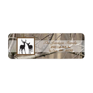 Étiquette Adresse de retour de .75"x2.25" Chasseurs d'étique