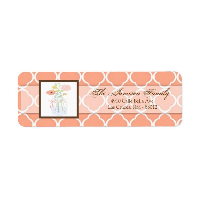 Étiquette Adresse de retour de .75"x2.25" Pays de l'étiquett (Devant)