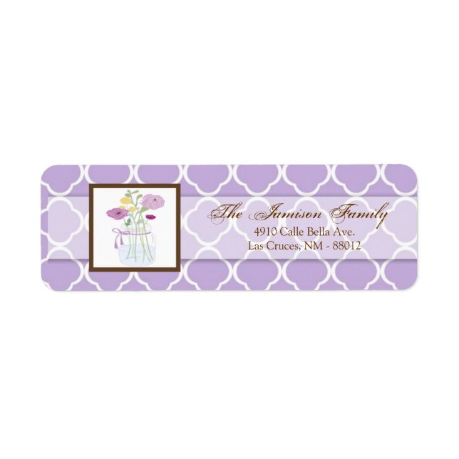 Étiquette Adresse de retour de .75"x2.25" Pays de l'étiquett (Devant)