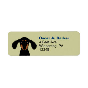 Étiquette Adresse de retour de chien aux cheveux longs