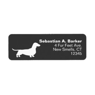 Étiquette Adresse de retour de chien de saucisse de la