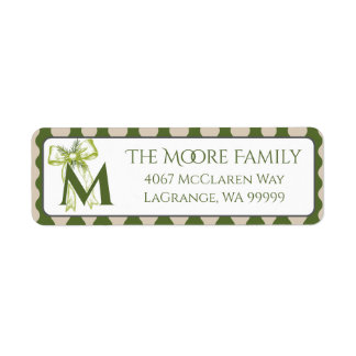 Étiquette Adresse de retour de cottage moderne personnalisée