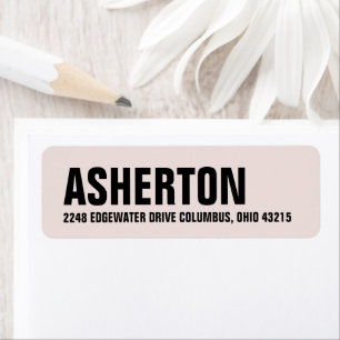 Étiquette Adresse de retour de couleur moderne