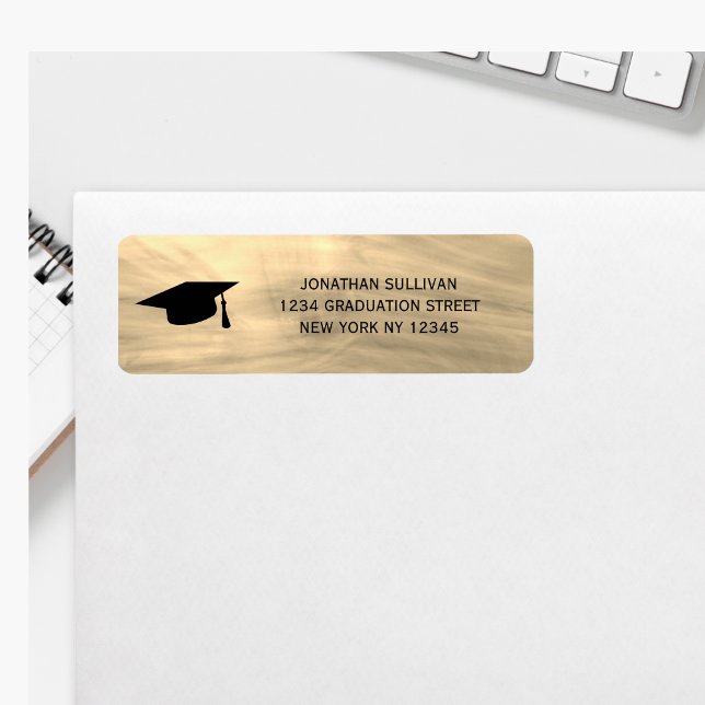 Étiquette Adresse de retour de diplôme élégant (Créateur téléchargé)