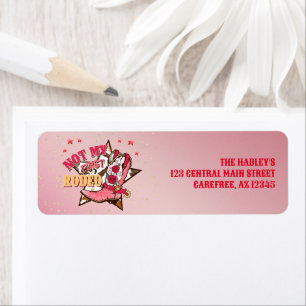 Étiquette Adresse de retour de fête de cowgirl de Wild West