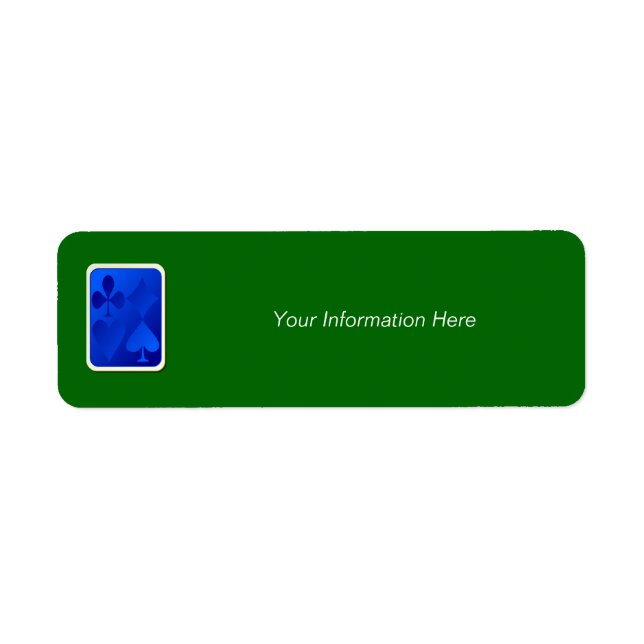 Étiquette Adresse de retour de la carte bleue Iridescente (Devant)