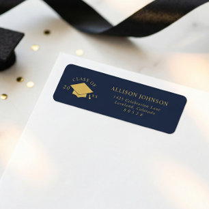 Étiquette Adresse de retour de la casquette de remise des di