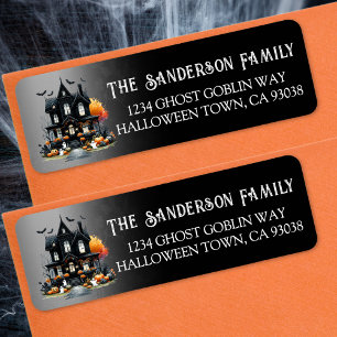 Étiquette Adresse de retour de la fête d'Halloween