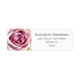 Étiquette Adresse de retour de la photo Pretty Rose