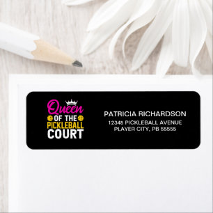 Étiquette Adresse de retour de la Reine du Pickleball Court 