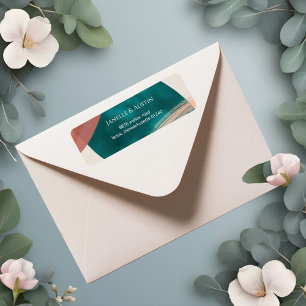 Étiquette Adresse de retour de l'aquarelle Abstraite