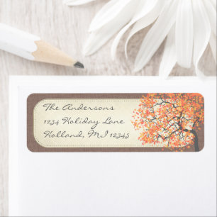 Étiquette Adresse de retour de l'arbre de corail