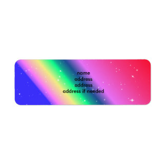 Étiquette Adresse de retour de l'arc-en-ciel Pastel