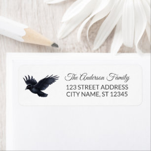 Étiquette Adresse de retour de l'Halloween du croisement