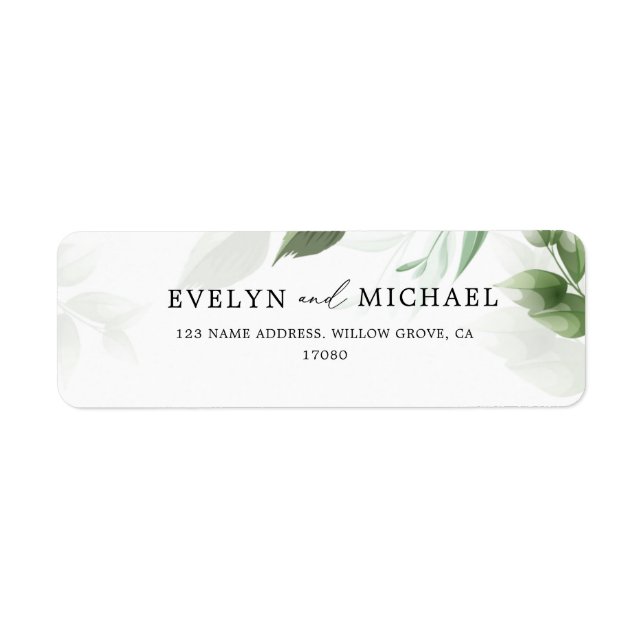 Étiquette Adresse de retour de Lovely Green (Devant)
