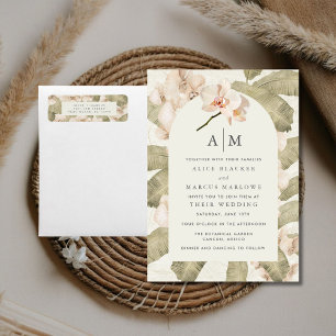 Étiquette Adresse de Retour de Mariage au Jardin Botanique