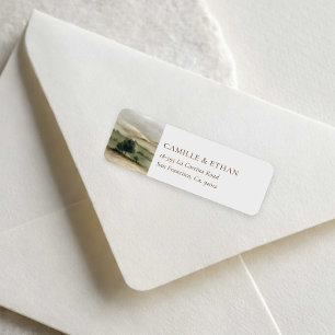 Étiquette Adresse de Retour de Mariage de Domaine Rural