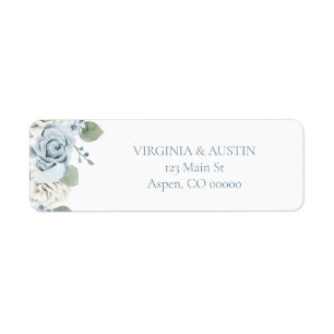 Étiquette Adresse de retour de mariage floral