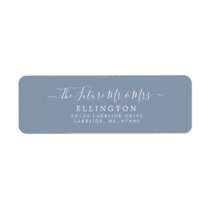 Étiquette Adresse de retour de mariage Future Mr & Mrs Scrip