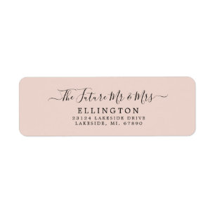 Étiquette Adresse de retour de mariage M. et Mme. Modern Fut