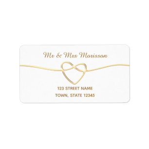 Étiquette Adresse de retour de mariage simple et élégante