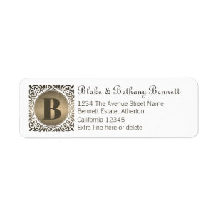 Étiquette Adresse de retour de monogramme fait sur commande