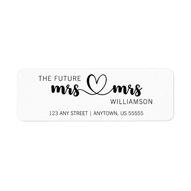 Étiquette Adresse de retour de MRS et MRS pour l'avenir mini (Devant)