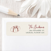 Adresse de retour de Noël dessinée à la main de ma