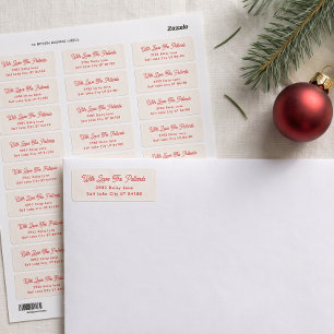Étiquette Adresse de retour de Noël personnalisée pour la fa