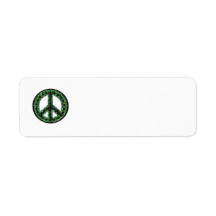 Étiquette Adresse de retour de paix verte