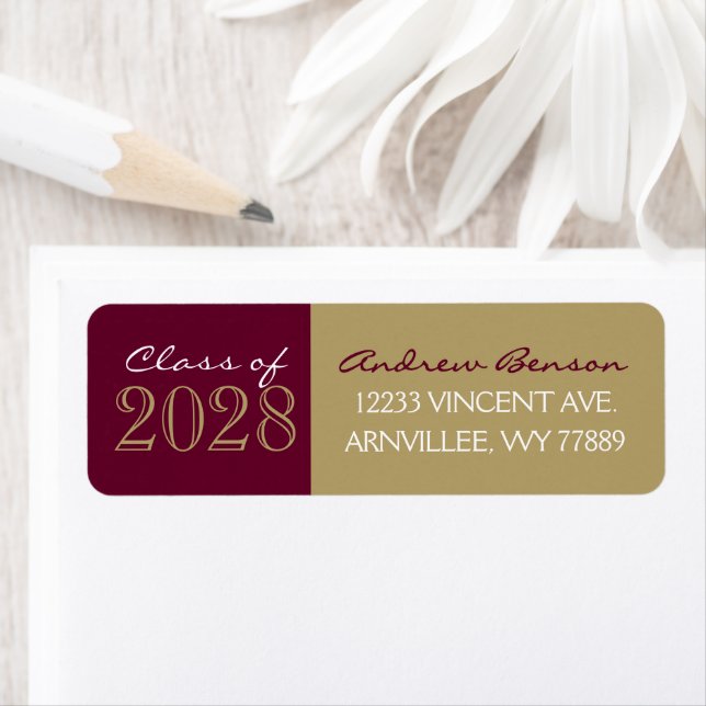 Étiquette Adresse de retour de remise de diplôme bordeaux et (En situation)