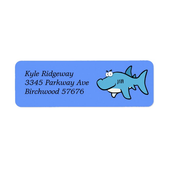 Étiquette Adresse de retour de requin (Devant)