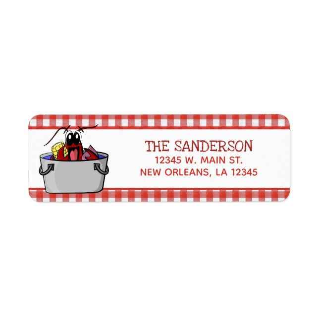 Étiquette Adresse de retour de réunion de famille pour le bo (Devant)