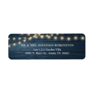 Étiquette Adresse de retour de RSVP de mariage rustique
