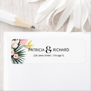 Étiquette Adresse de retour de sauvegarde de date de mariage