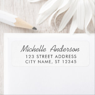Étiquette Adresse de retour de style minimal tendance modern